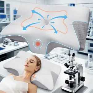 1 قطعة وسادة عنق الرحم رغوة الذاكرة ، 2 في 1 وسادة مريحة لتقويم العظام لآلام الرقبة وسائد داعمة استبدال المخدة