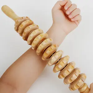 الخشب العلاج الأسطوانة والعتاد عصا جهاز تدليك السيلوليت التخسيس الأسطوانة مدلك التصريف اللمفاوي تشكيل الجسم الزناد عصا