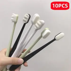 جديد رقيقة جدا فرشاة أسنان ناعمة مليون نانو الخشن الكبار فرشاة أسنان الأسنان التنظيف العميق المحمولة السفر فرشاة العناية بالفم الأسنان