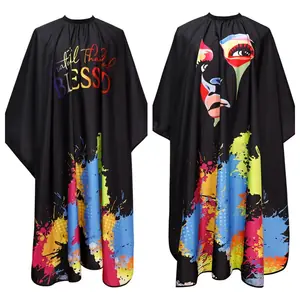 حلاقة القماش الكتابة على الجدران التمويه صالون ثوب قابل للتعديل إغلاق تصفيف الشعر المئزر الاستاتيكيه تصفيف الشعر الرؤوس أدوات صالون الحلاقة